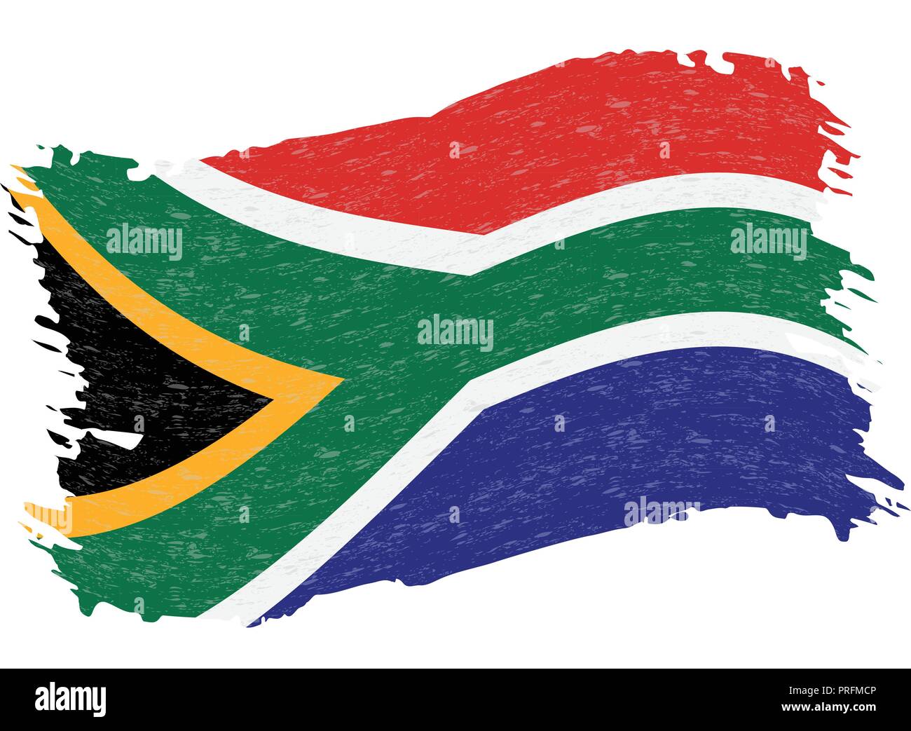 Flag Of South Africa Grunge Abstract Brush Stroke Isolated On A White Flag Of South Africa Grunge Abstract Brush Stroke Isolated On A White
