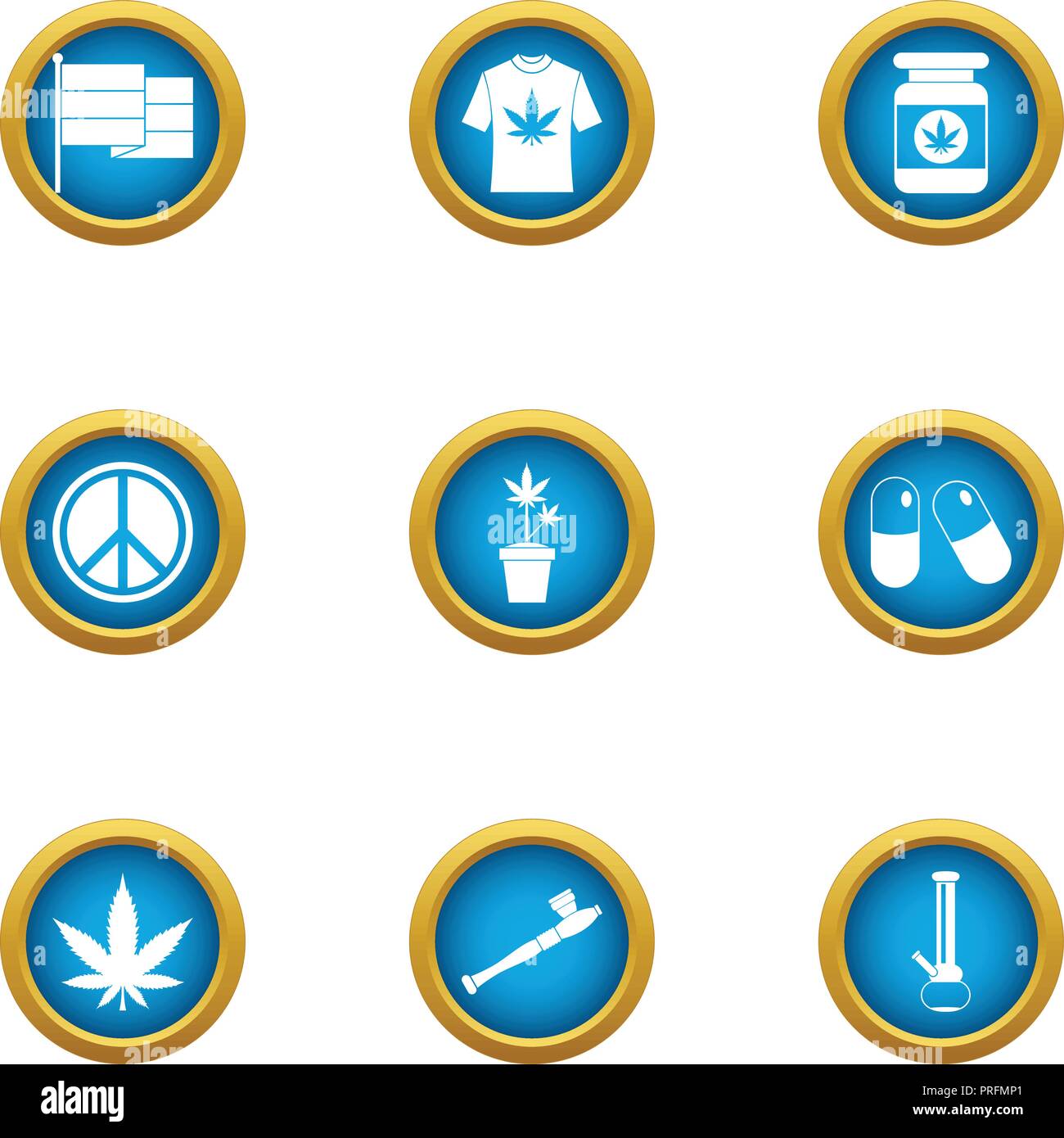 Smoke icons set, flat style Stock Vector Image & Art - Alamy