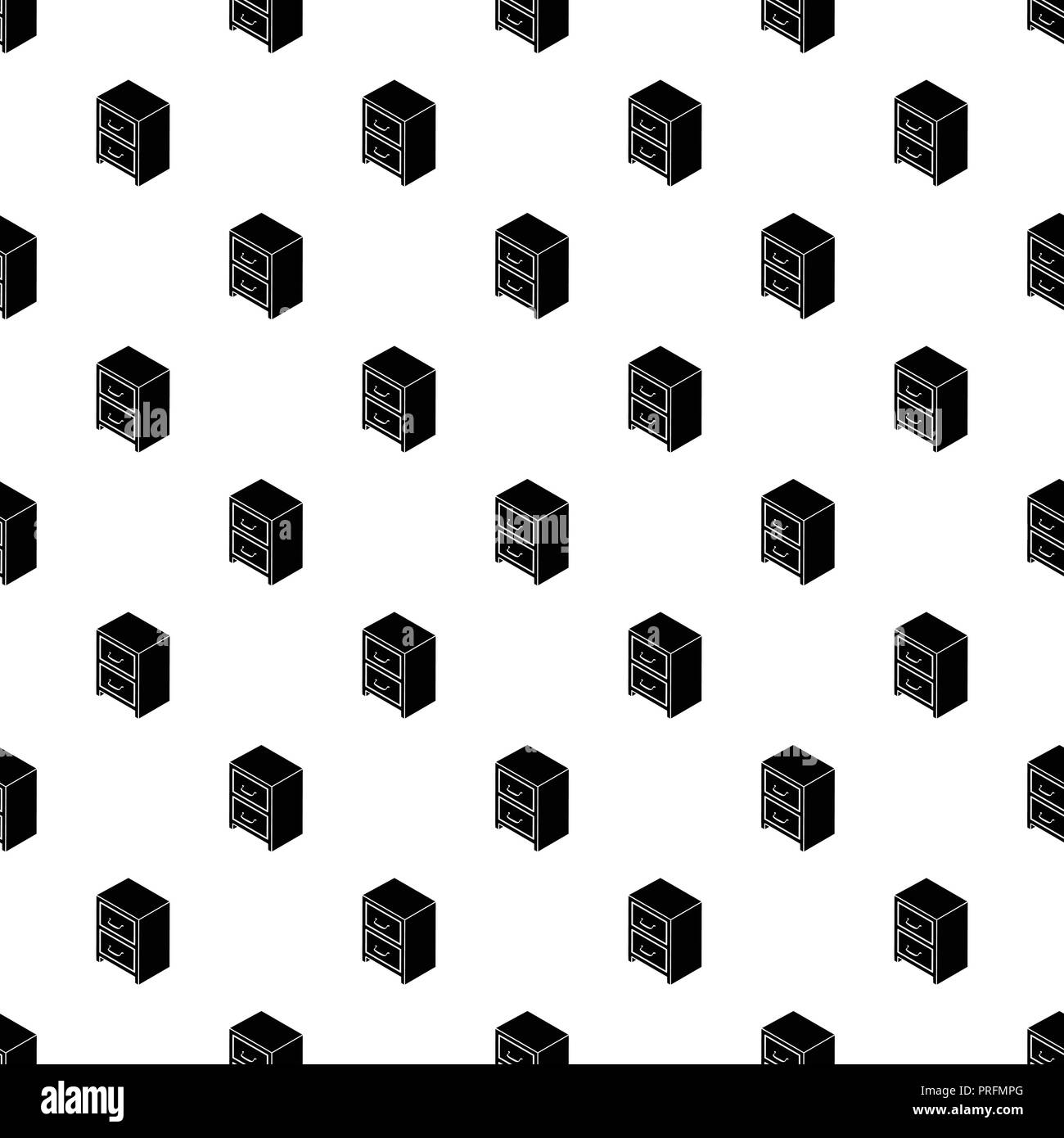 Office chest of drawers pattern vector seamless Stock Vector