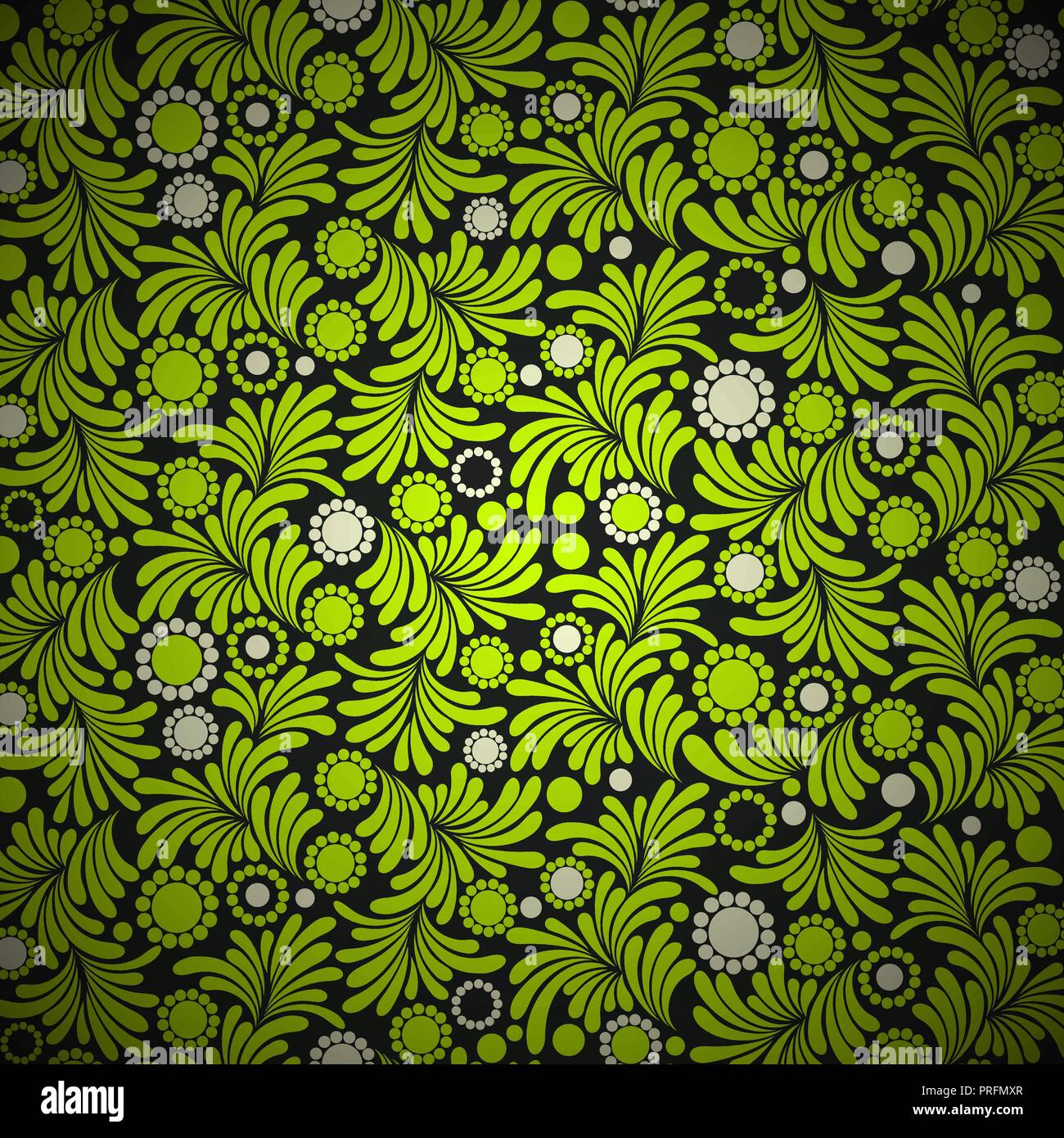 green floral pattern background Stock Vector