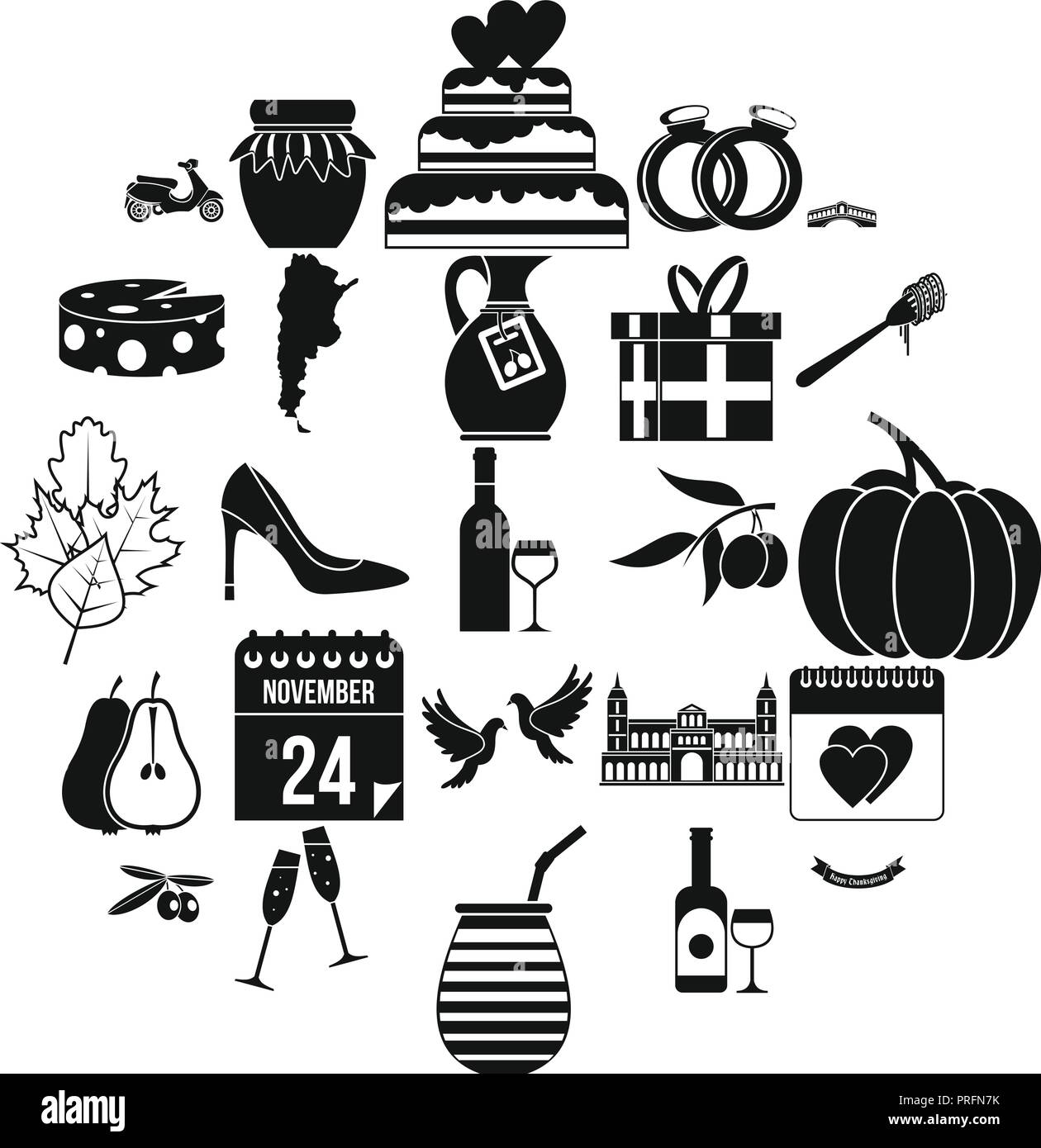 Wedding icons set, simple style Stock Vector Image & Art - Alamy