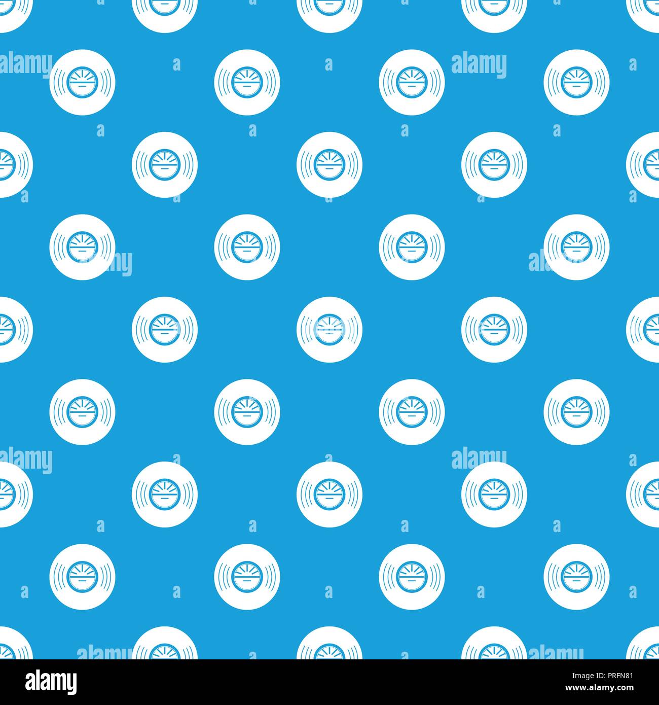Vinyl record pattern vector seamless blue Stock Vector