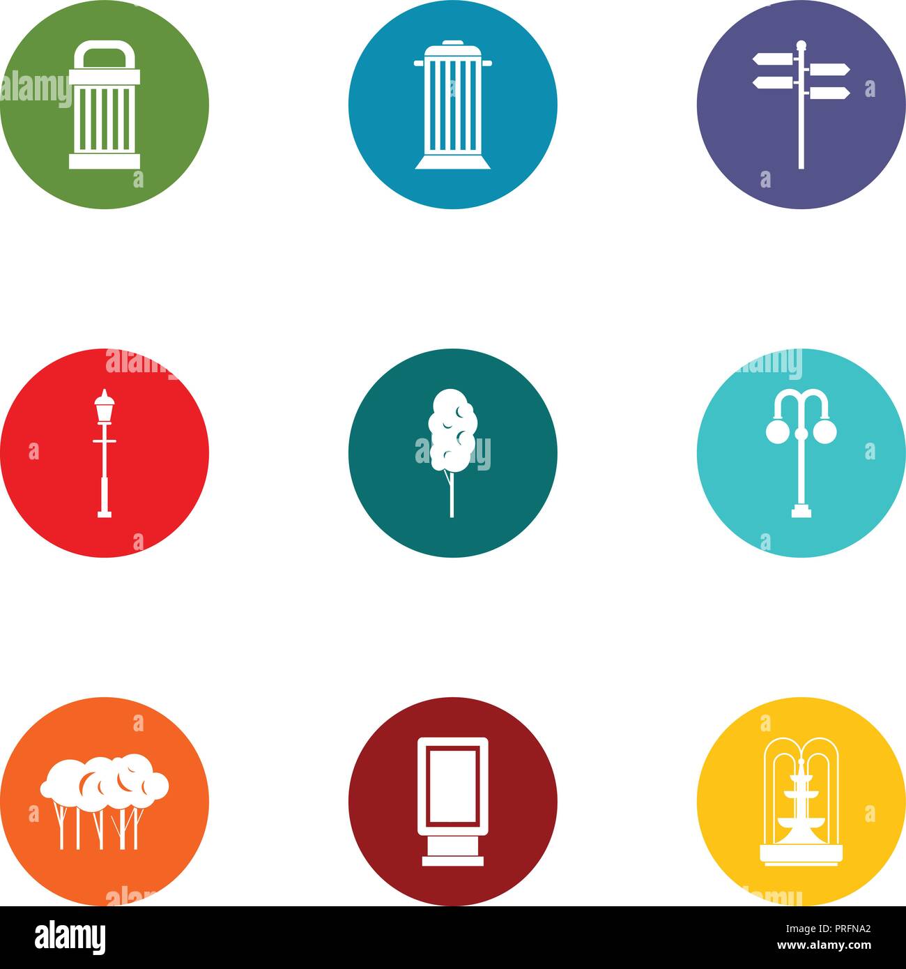 Park inventory icons set, flat style Stock Vector Image & Art - Alamy