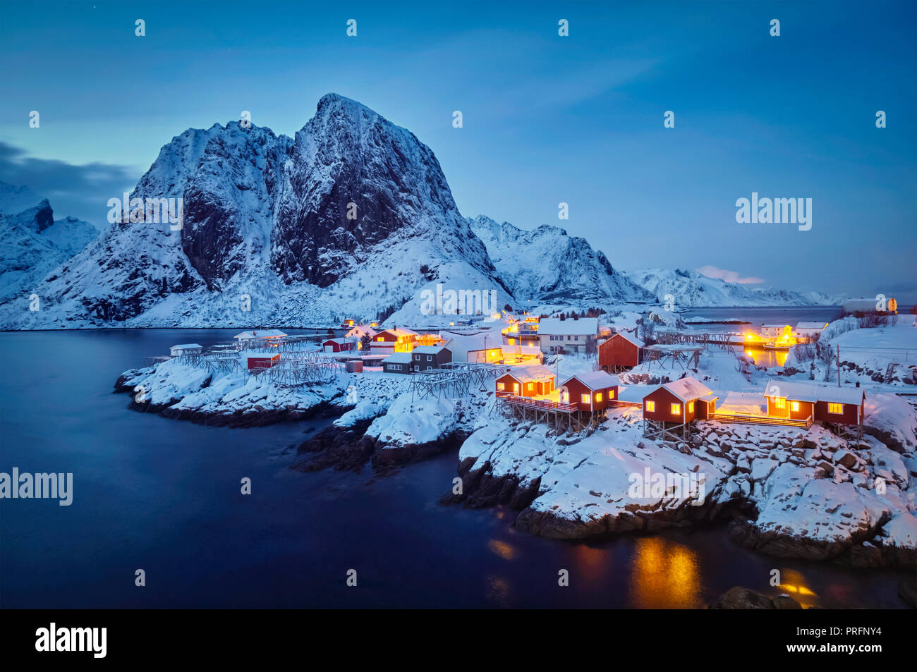 Hamnoy fishing village on Lofoten Islands, Norway  Stock Photo