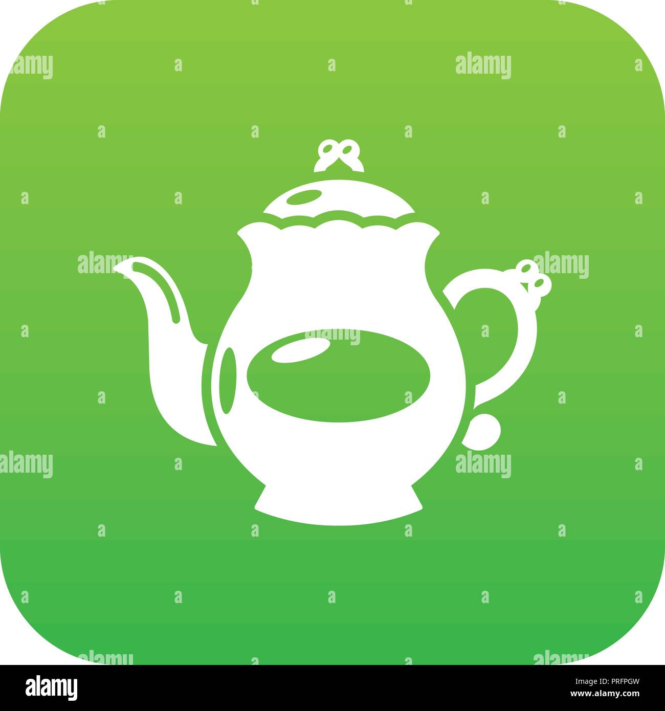 Kettle porcelain icon green vector Stock Vector Image & Art Alamy