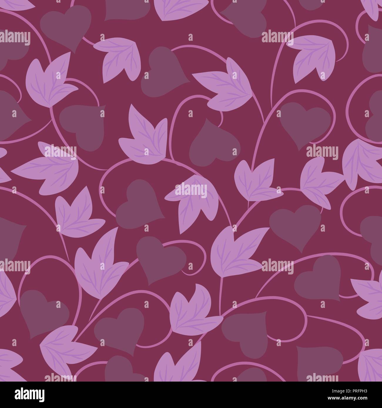 Seamless purple floral wallpaper Stock Vector