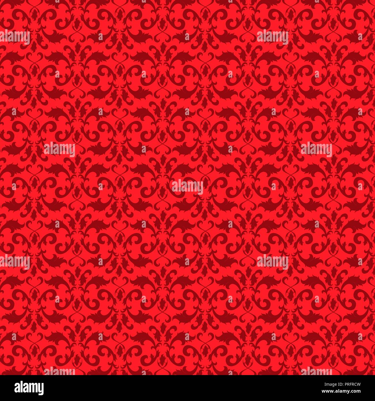 seamless luxury ornamental background. Red Damask seamless floral pattern.  Royal wallpaper Stock Vector Image & Art - Alamy