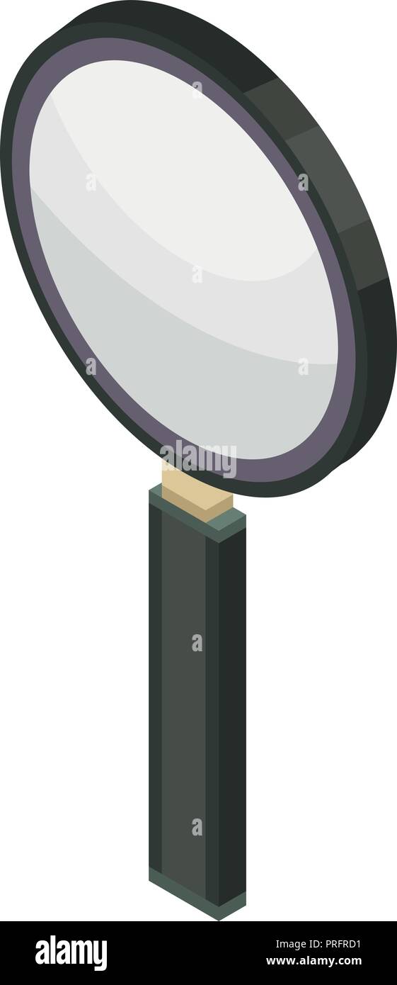 Magnify glass icon, isometric style Stock Vector