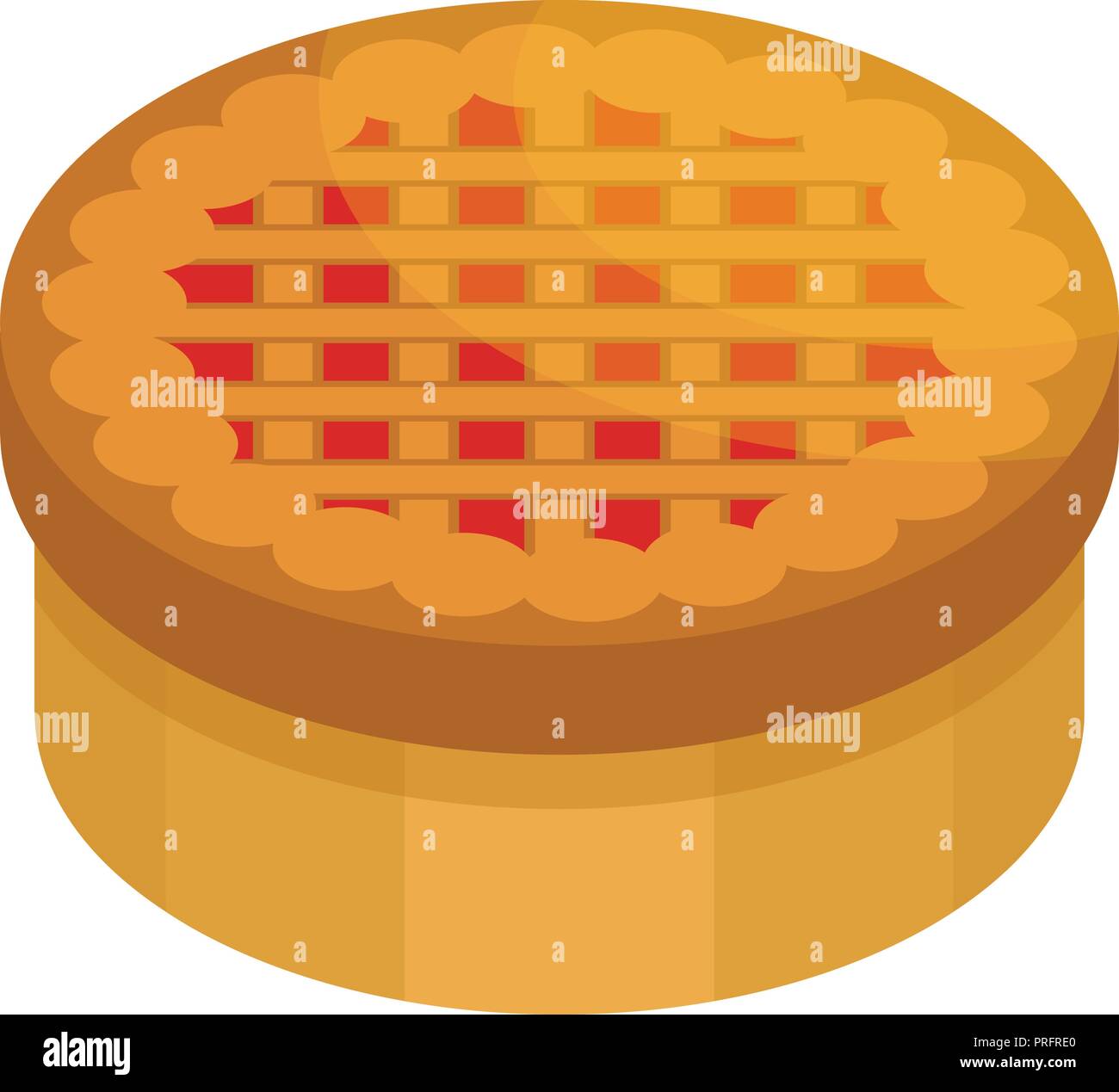 Thanksgiving cake icon, isometric style Stock Vector
