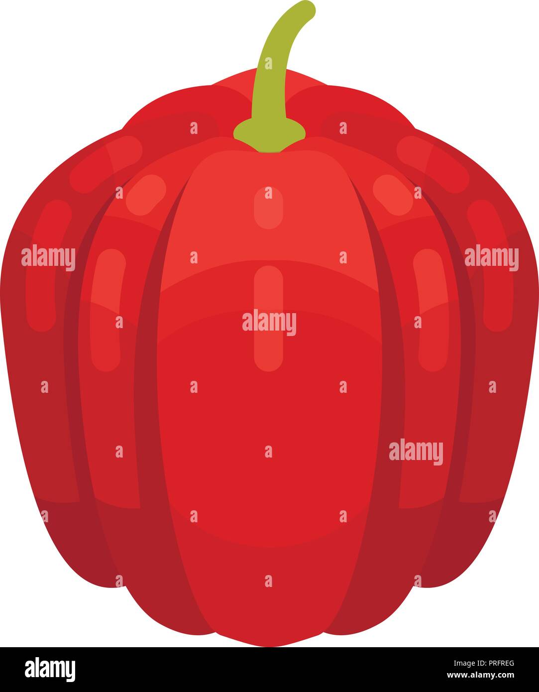 Red pumpkin icon, isometric style Stock Vector