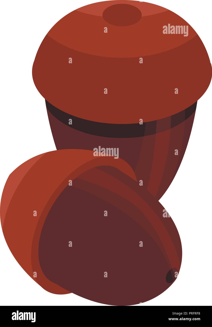 Oak nuts icon, isometric style Stock Vector