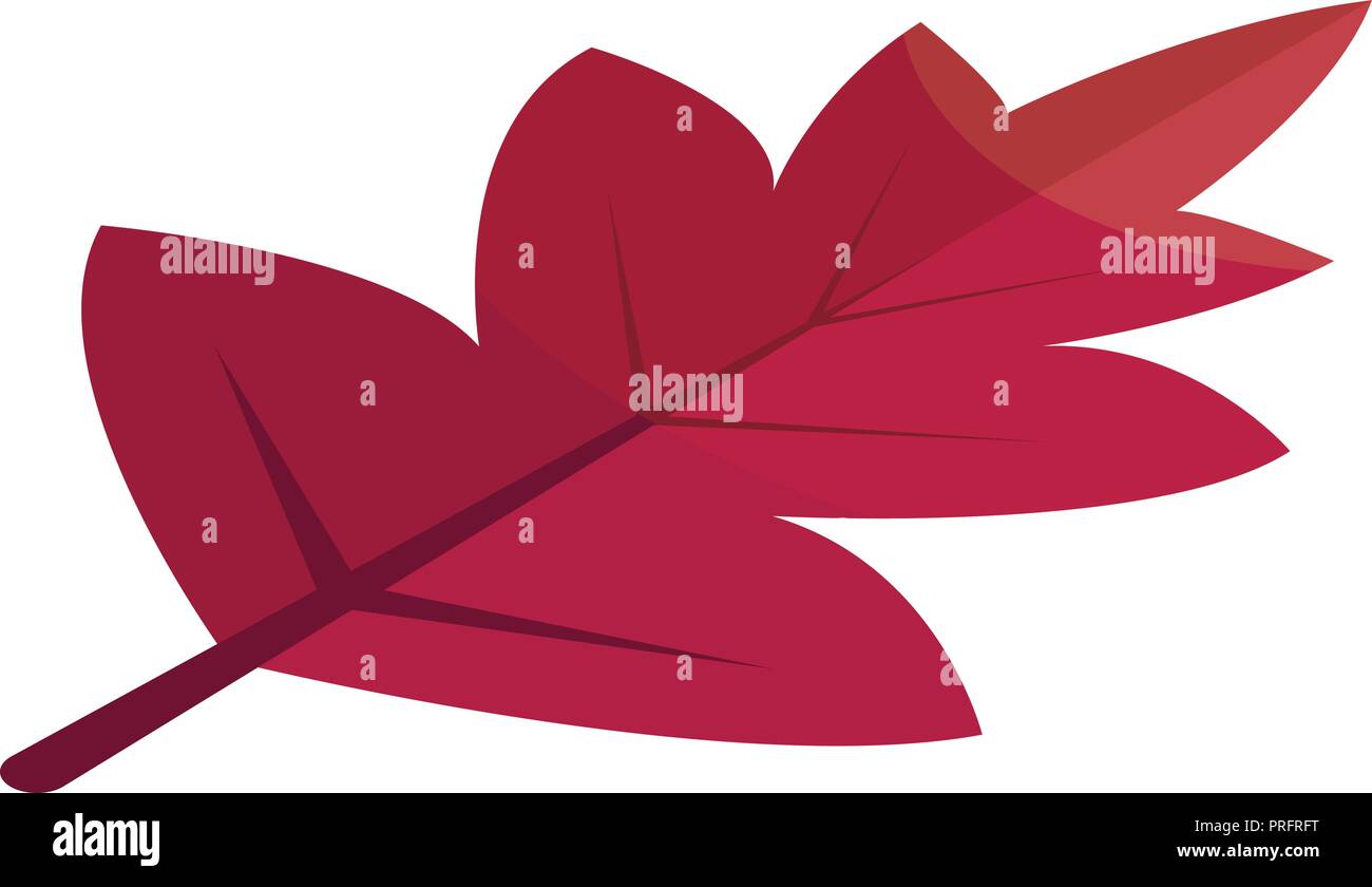 Viburnum red tree leaf icon, isometric style Stock Vector