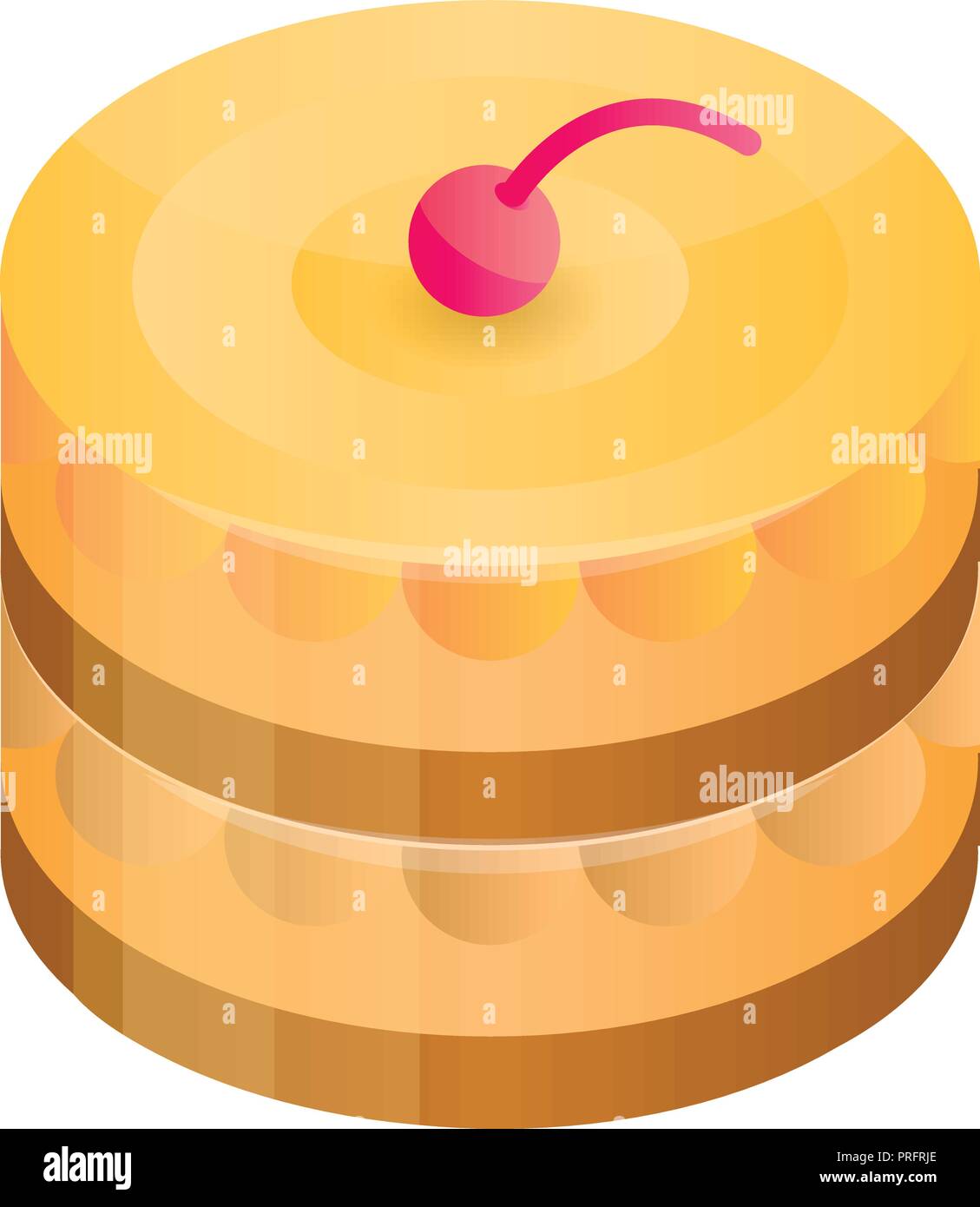 Home made cake icon, isometric style Stock Vector