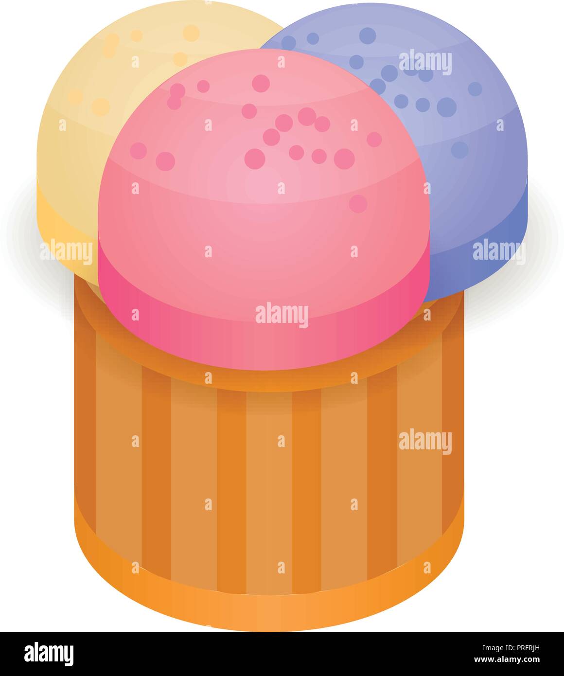 Colorful bakery icon, isometric style Stock Vector