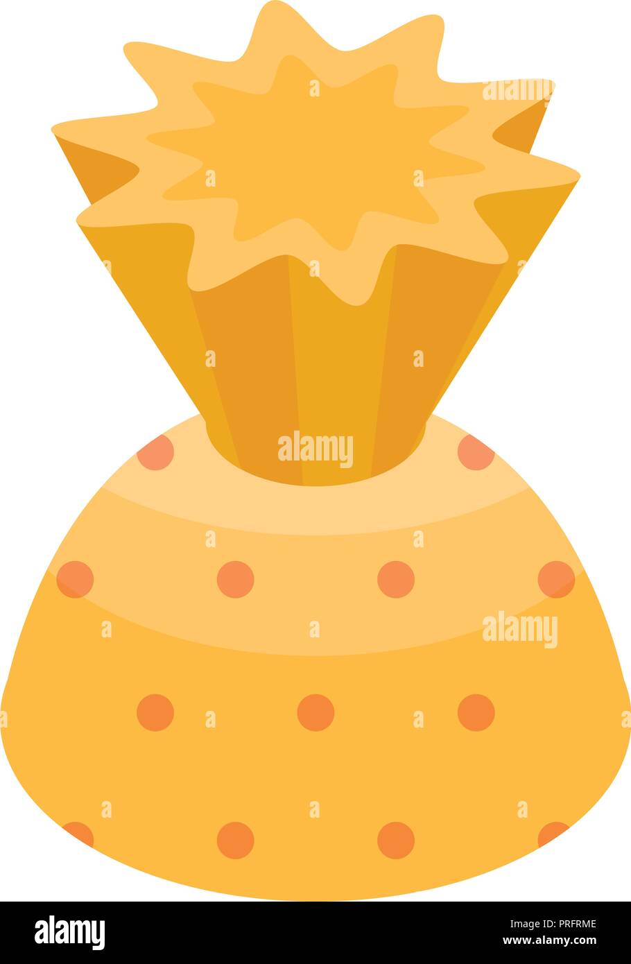 Yellow truffle icon, isometric style Stock Vector