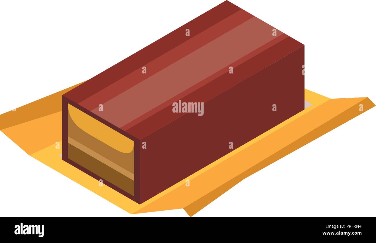 Waffle chocolate icon, isometric style Stock Vector