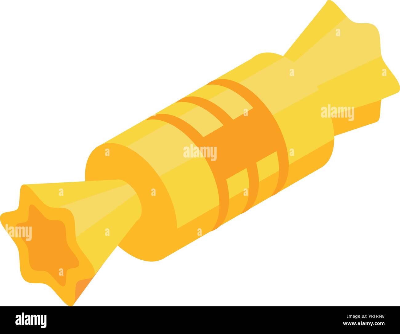Gold bonbon icon, isometric style Stock Vector