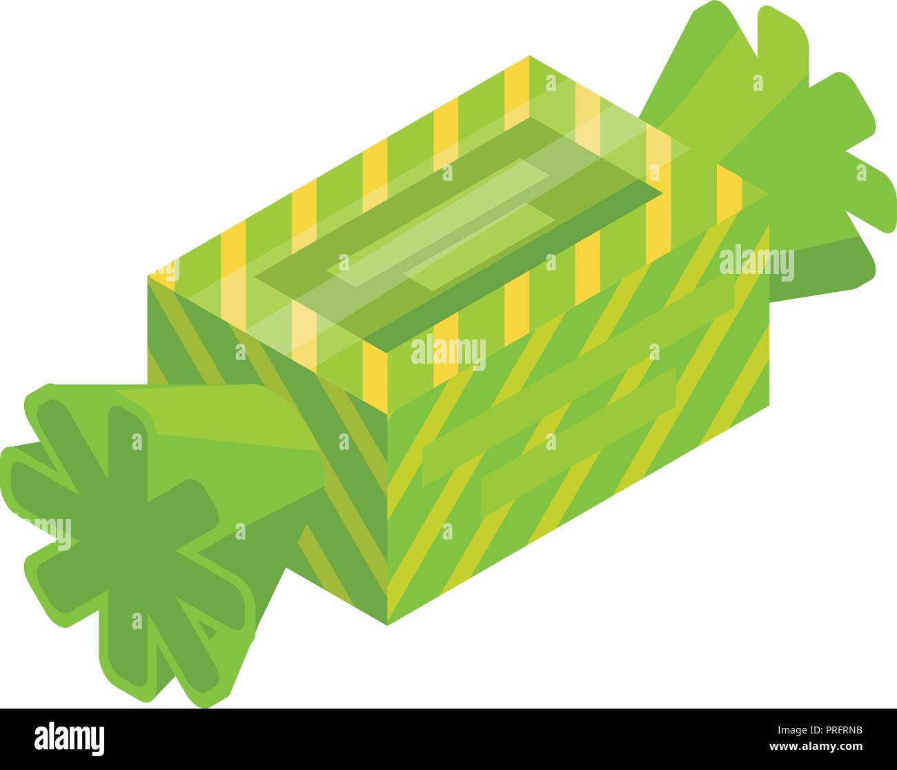 Green bonbon icon, isometric style Stock Vector