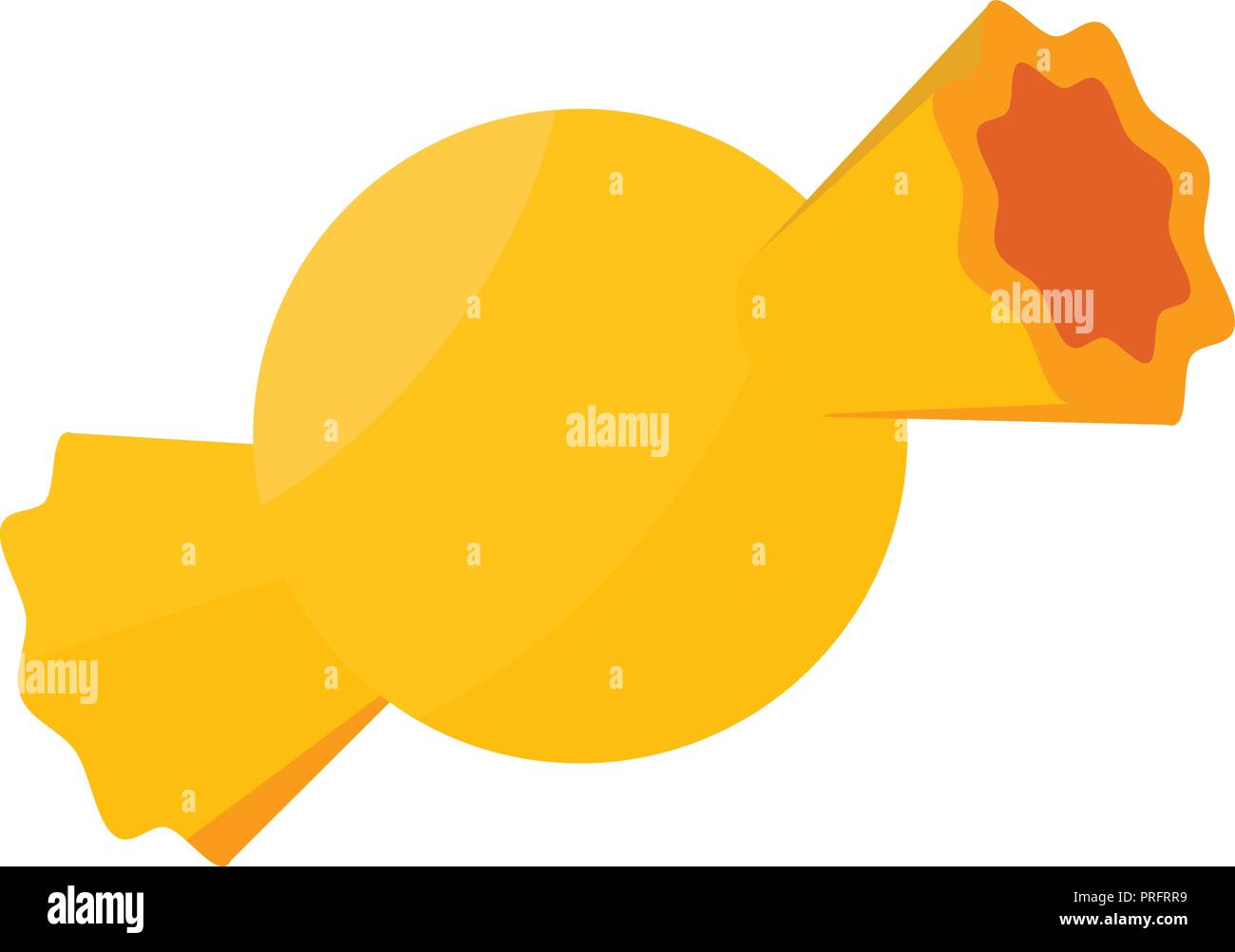Yellow bonbon icon, isometric style Stock Vector