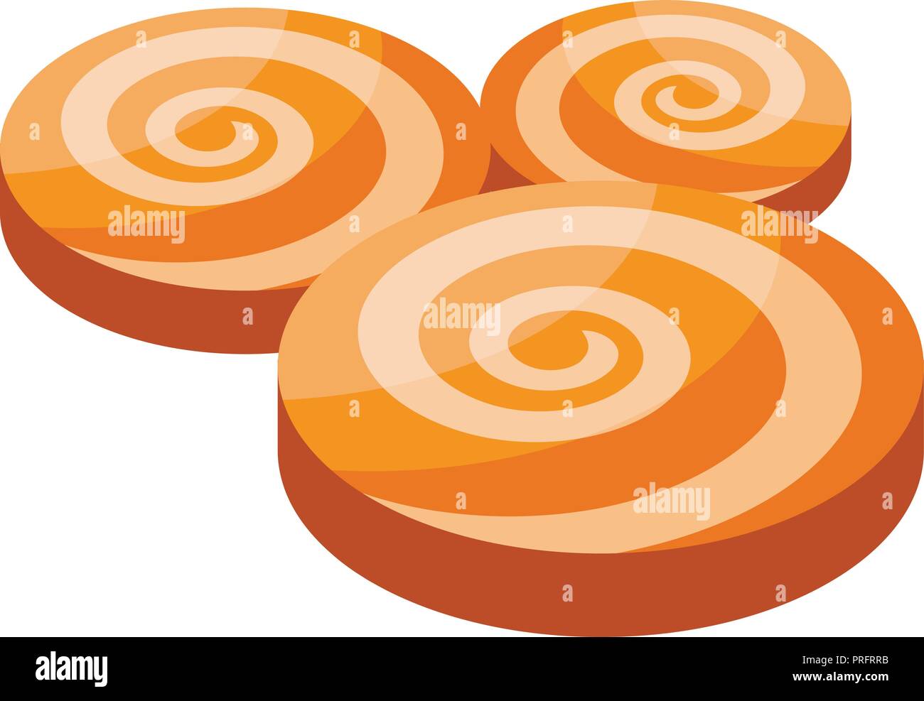 Halloween swirl icon, isometric style Stock Vector