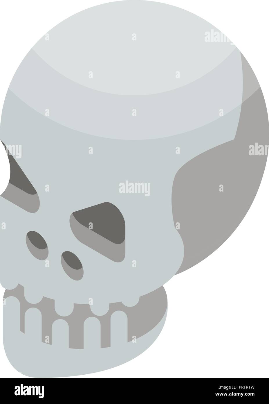 Skull icon, isometric style Stock Vector