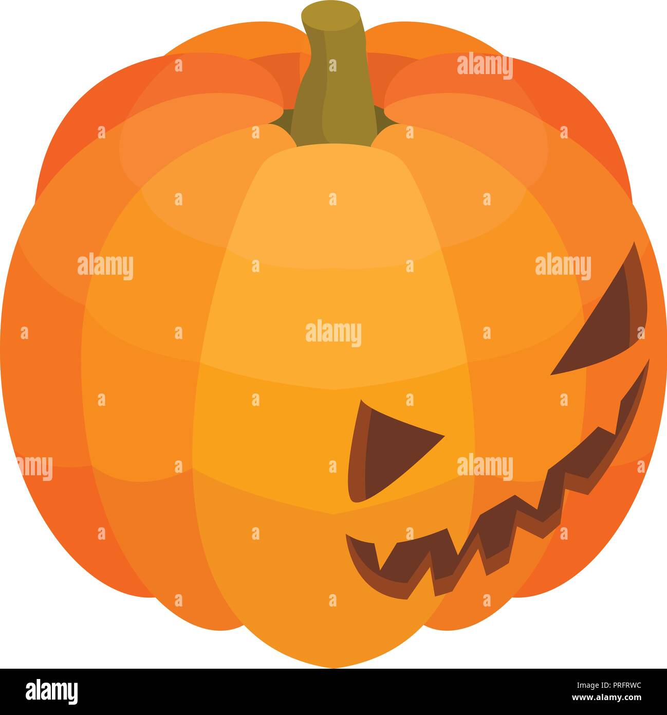 Scary pumpkin icon, isometric style Stock Vector