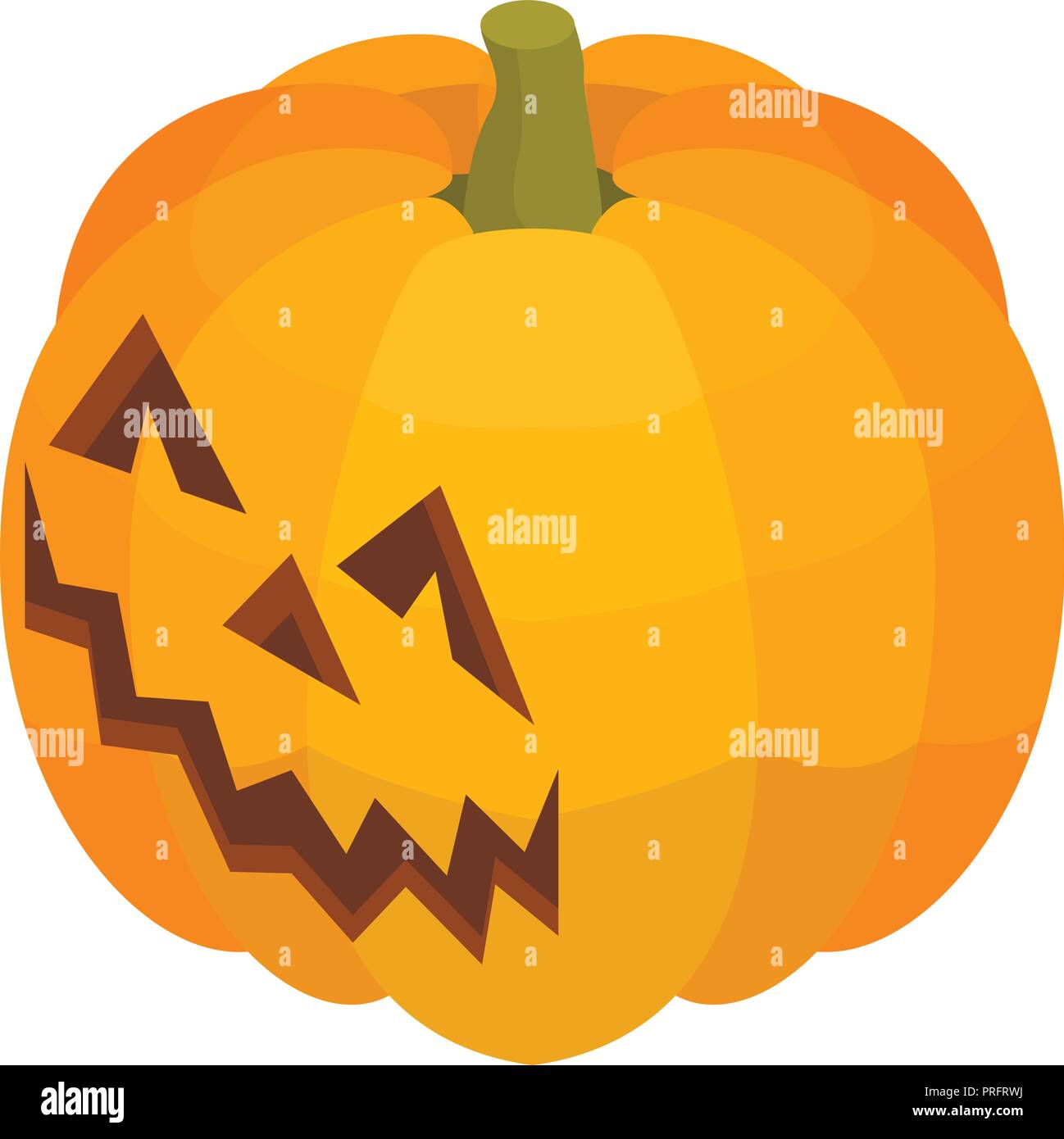 Smile pumpkin icon, isometric style Stock Vector