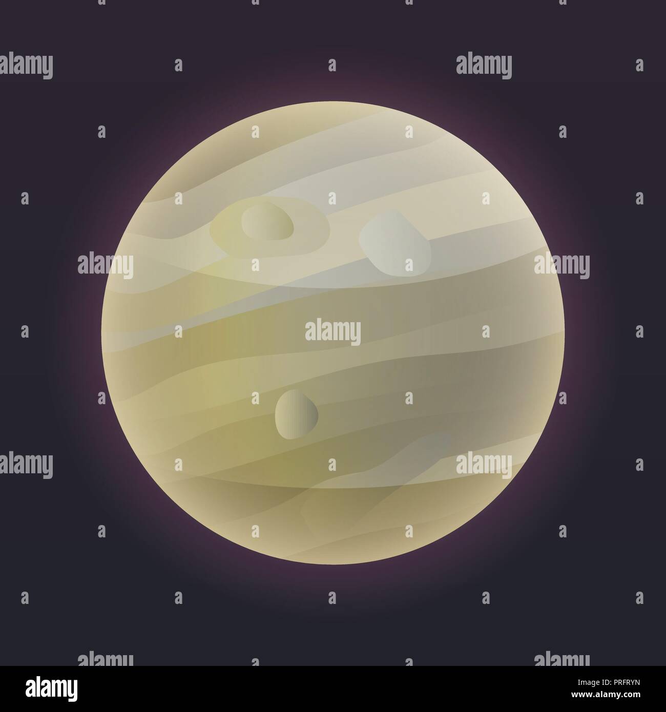 Jupiter planet icon, isometric style Stock Vector