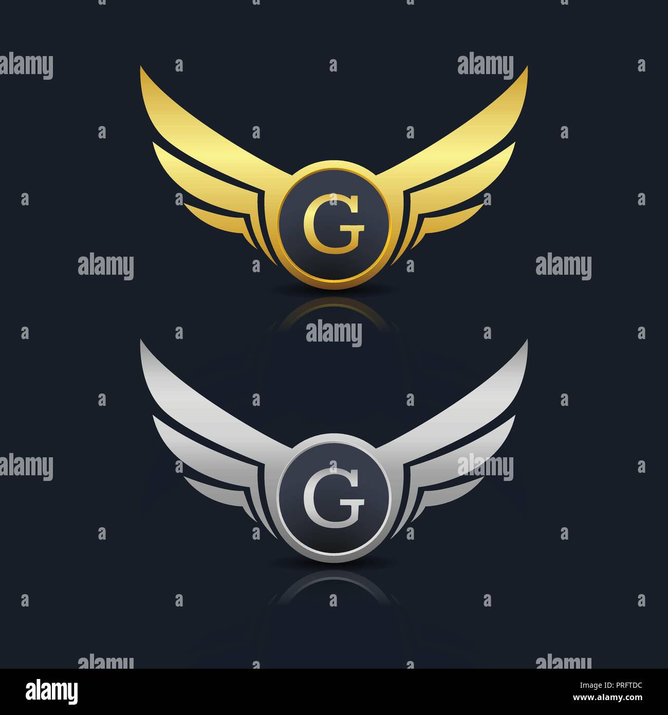 Wings Shield Letter G Logo Template Stock Vector Image & Art - Alamy