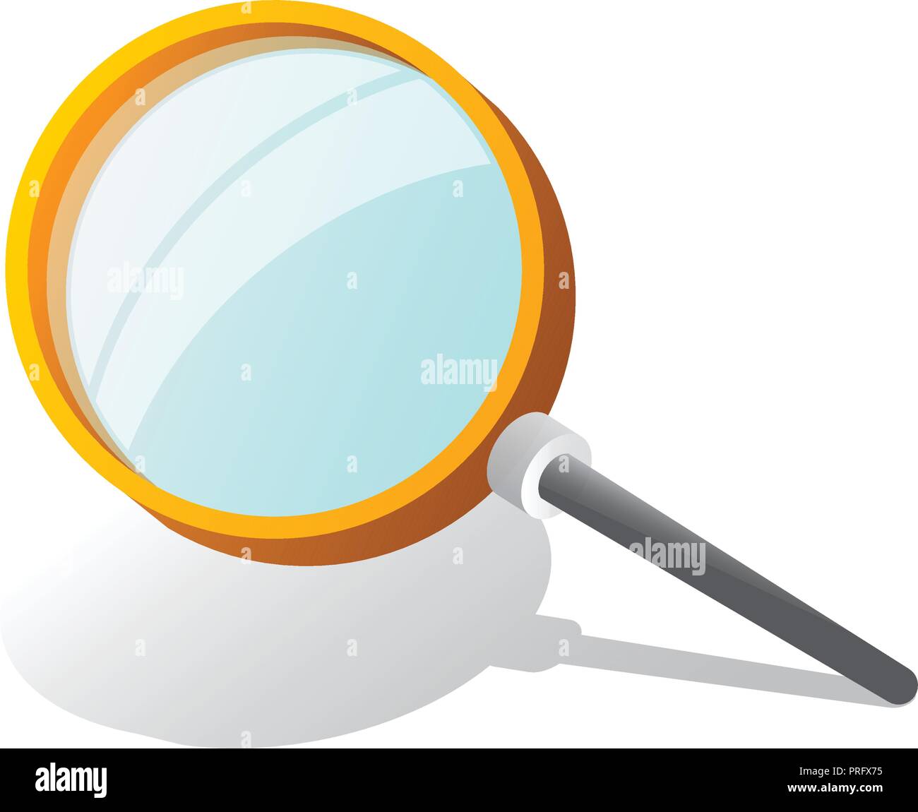 Magnifying Glass, With Gradient Mesh, Isolated on Transparent Background, With Gradient Mesh, Vector Illustration Stock Vector