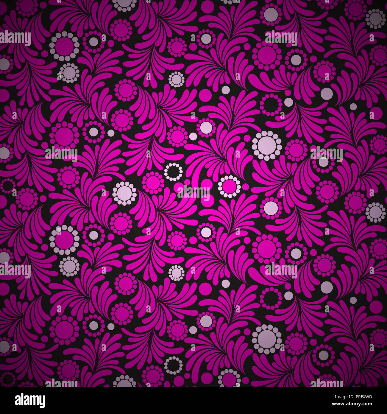 Seamless purple floral wallpaper Stock Vector