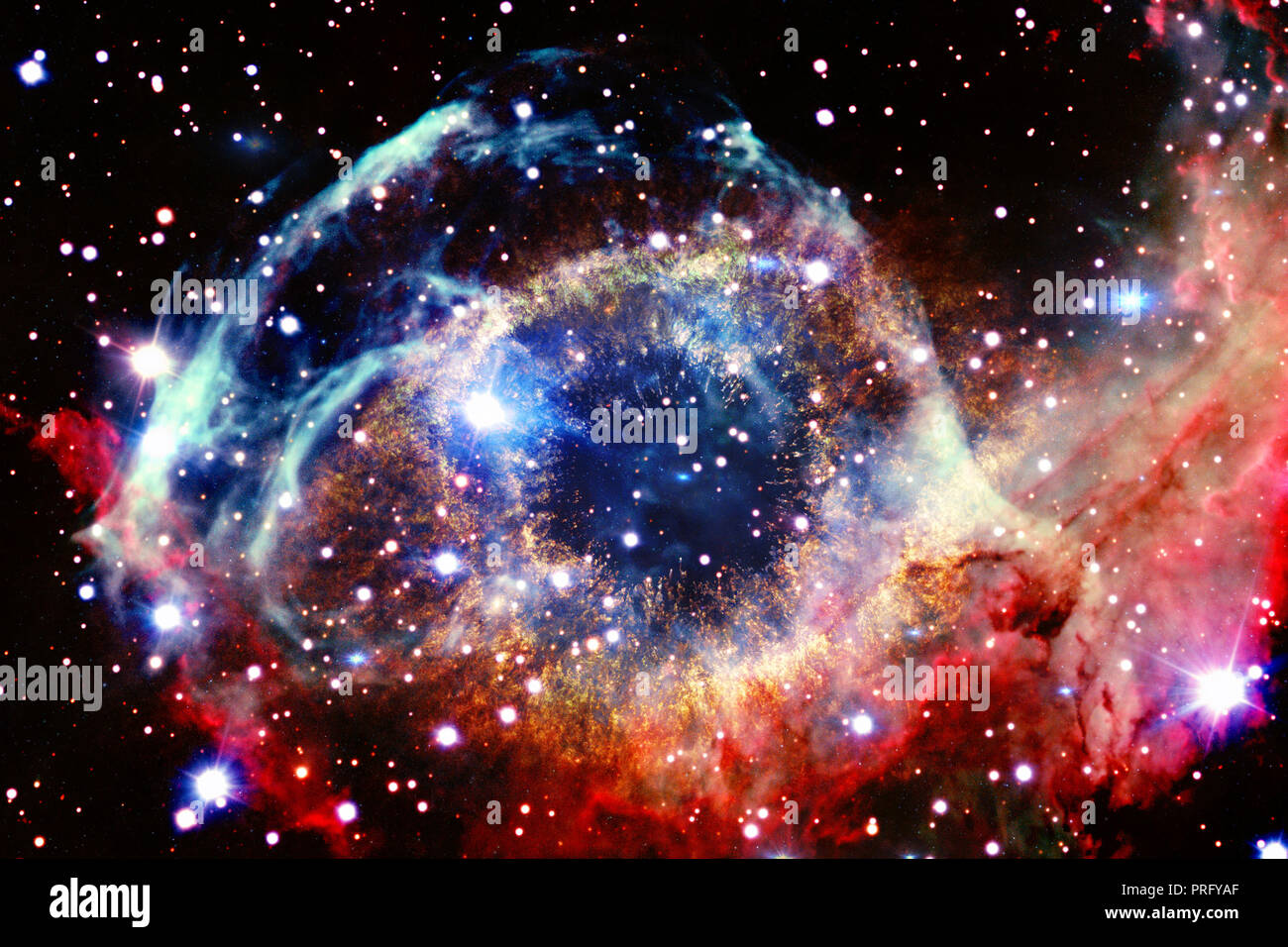 Colorful nebula in outer space. Elements of this image furnished by ...