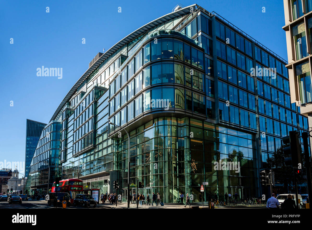 Modern Shops and Offices In Victoria Street, London, UK Stock Photo