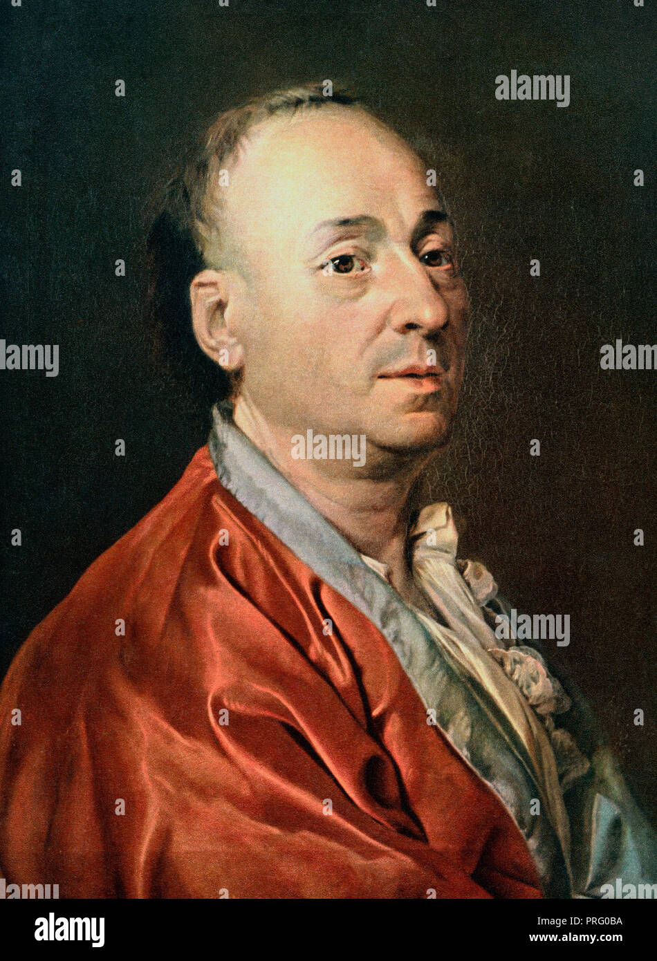 Denis Diderot, 1713 –1784.  French philosopher, art critic, and writer. Stock Photo