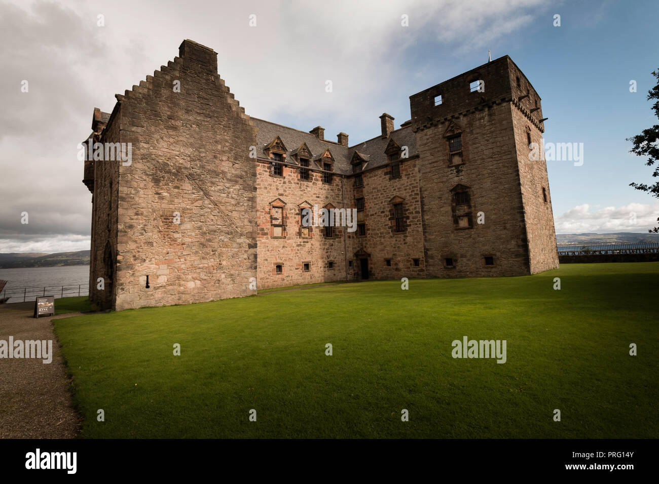 Port Glasgow Scotland Landmark Buildings & River Clyde Coast Stock