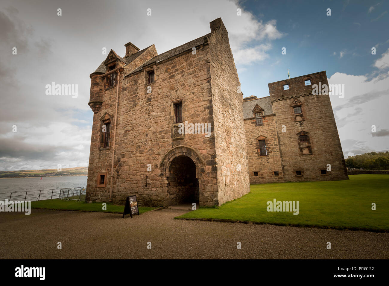Port Glasgow Scotland Landmark Buildings & River Clyde Coast Stock