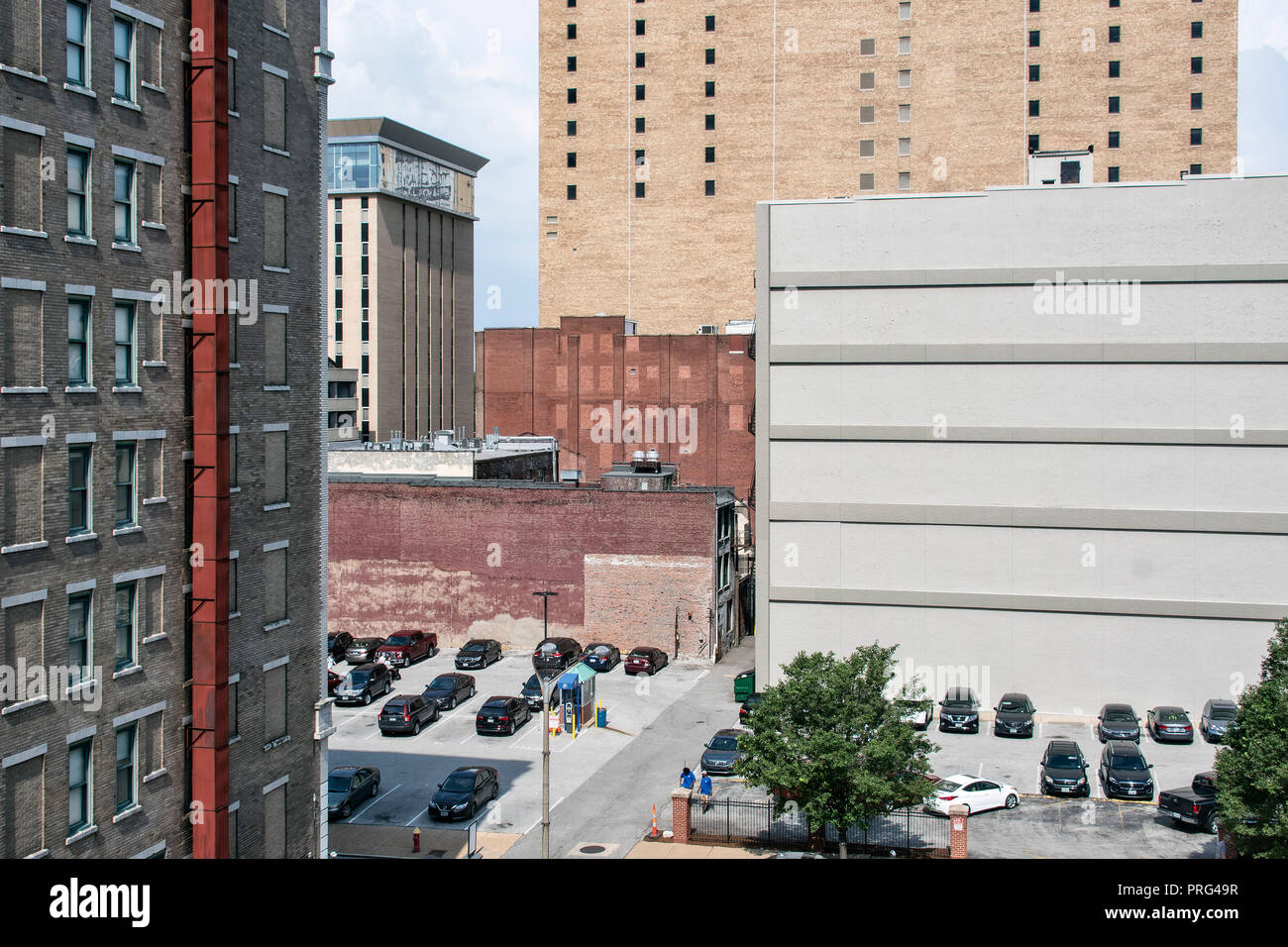 Parking lot, Downtown St. Louis, Missouri, USA Stock Photo Alamy