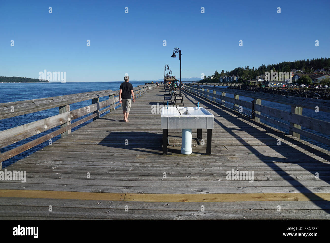Campbell River Discovery Pier, Vancouver Island Canada Stock Photo