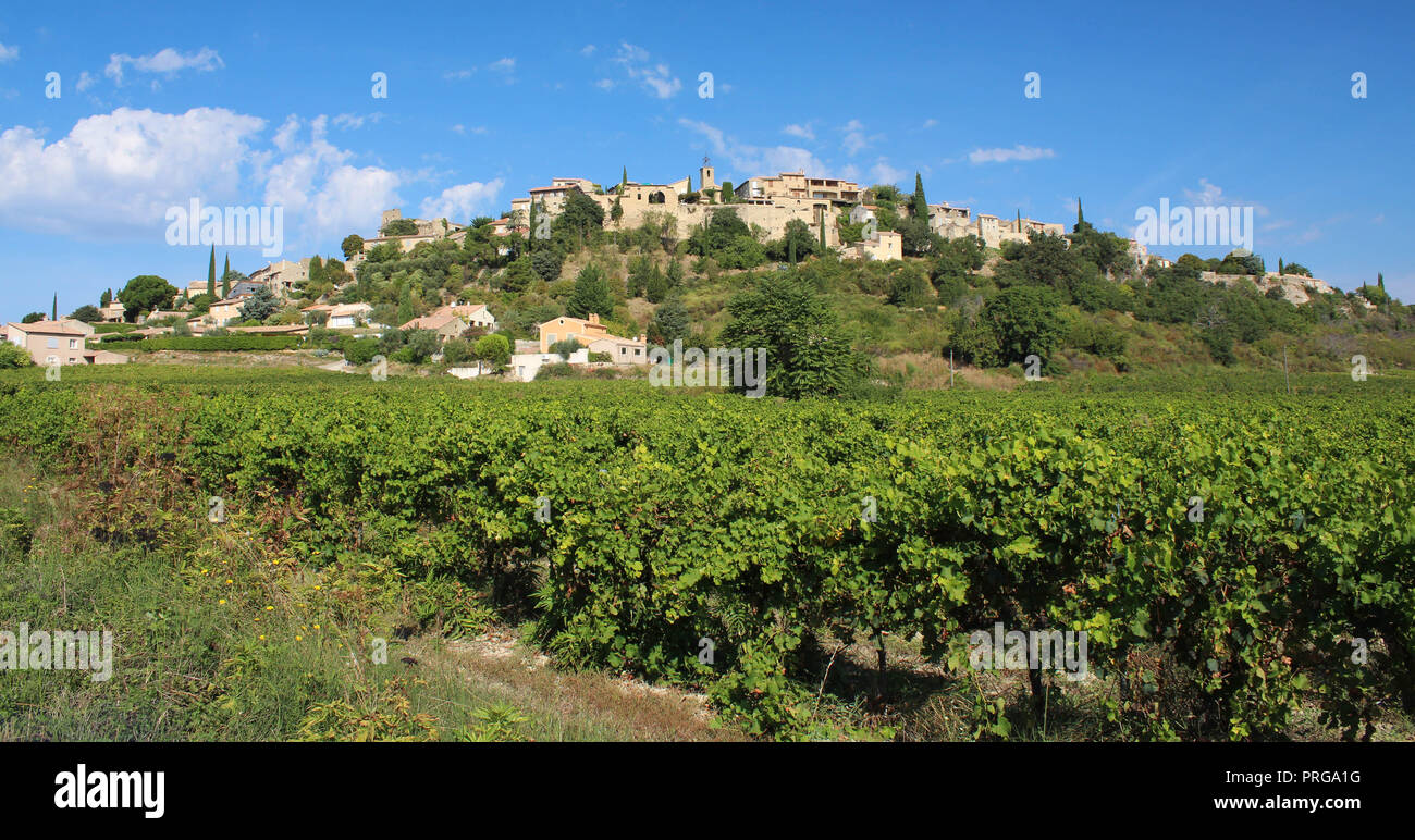 Little village of Faucon in the Drome area in France Stock Photo