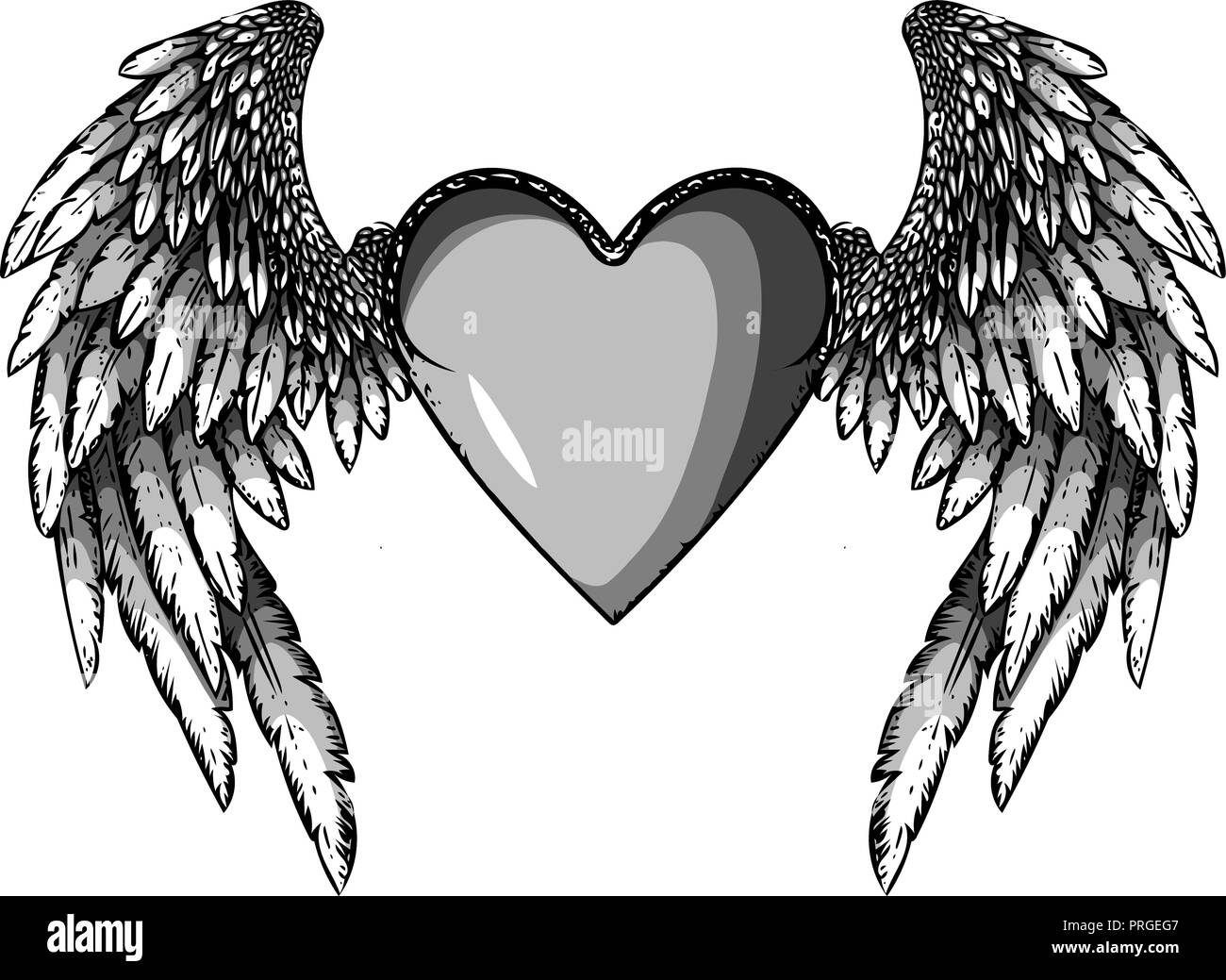 Heart. Design for Valentines Day. Isolated on white background. Vector illustration. Stock Vector