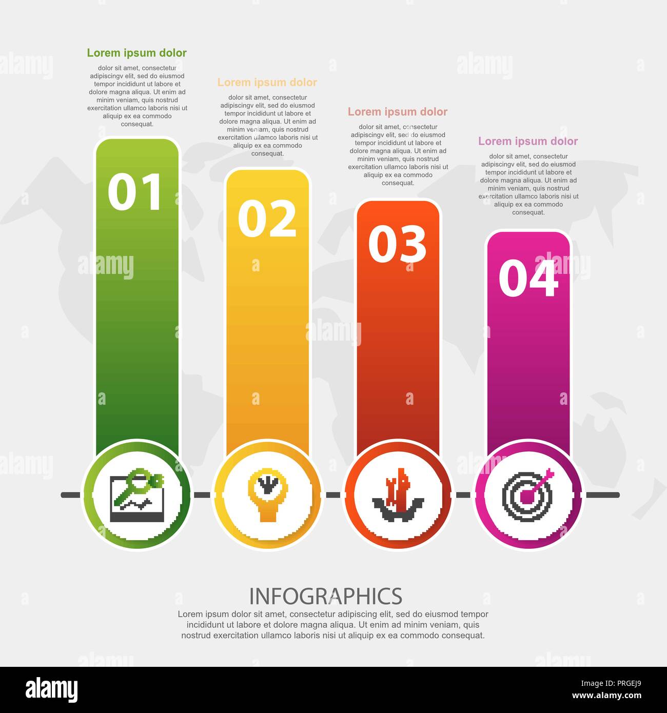 Modern vector illustration. Infographic template with four elements ...