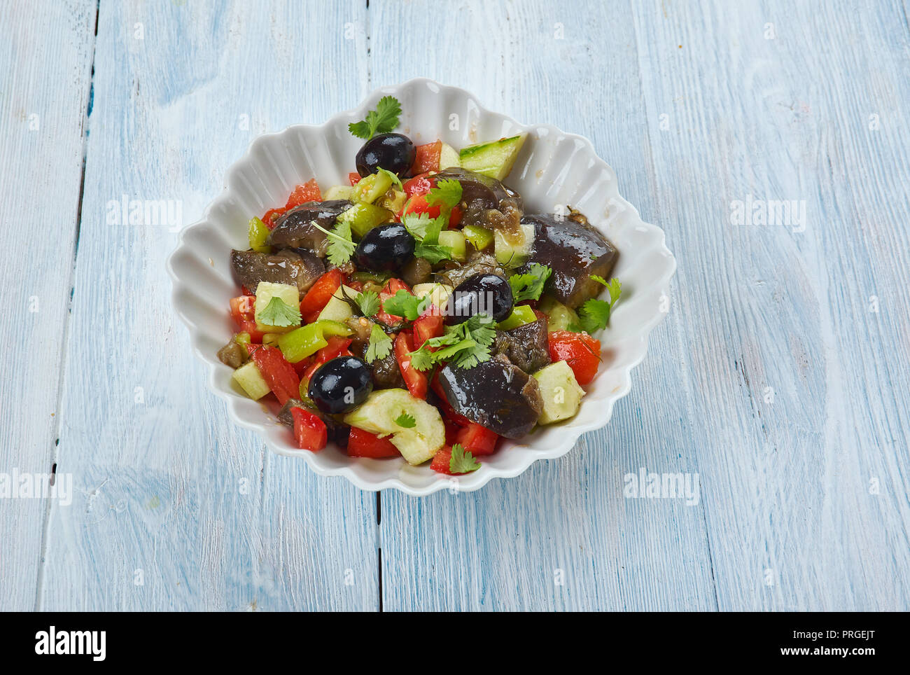 Armenian Roasted Eggplant Salad, Armenian cuisine Stock Photo Alamy