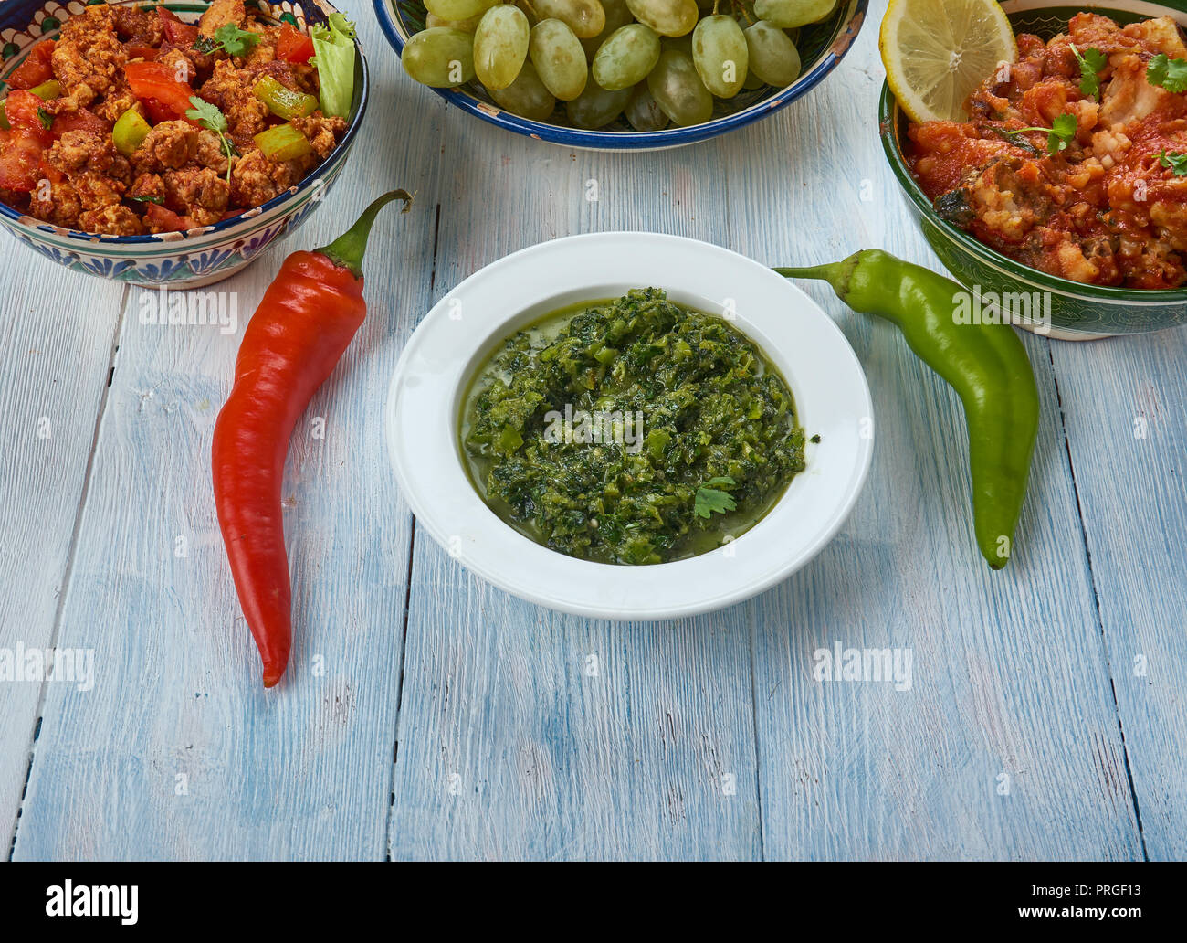Coriander Chutney, Spicy green coriander dip, Hyderabadi cuisine, Asia