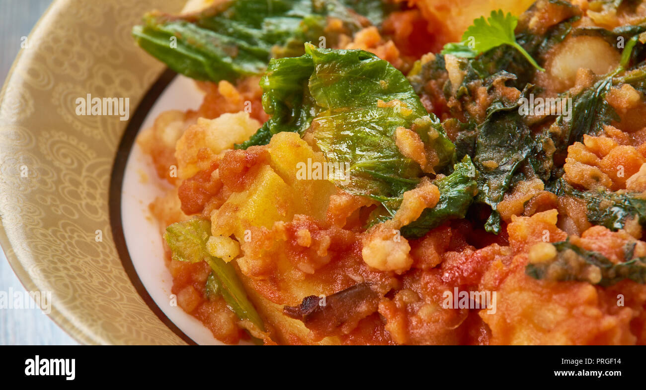 Aloo Methi Masala, Hyderabadi cuisine, dry vegetable dish aka sabzi made with potatoes and