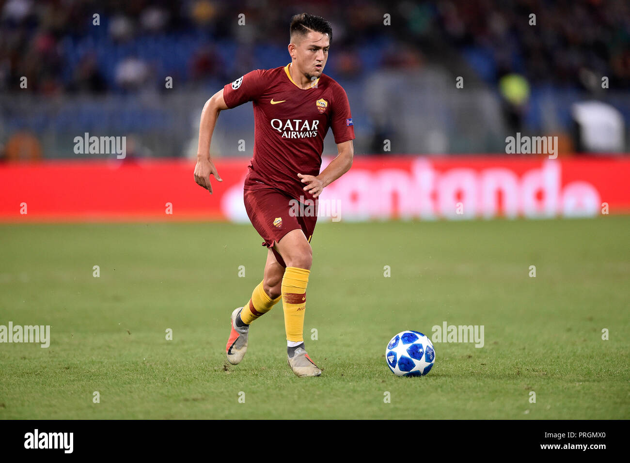 Cengiz Roma Rome, Italy. 2nd October, 2018. Cengiz Under of AS Roma during the UEFA ...