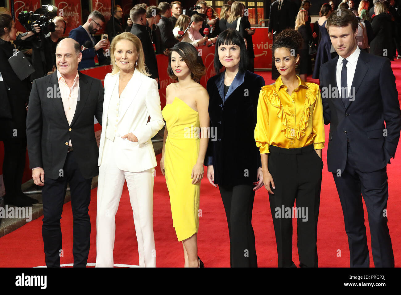 London, UK. 2nd October, 2018. Matthew Weiner, Marthe Keller, Jing Lusi