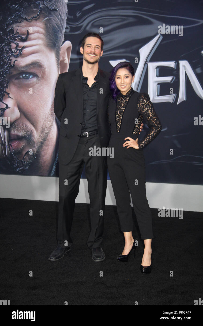 Peter Kitch, Mari Takahashi 10/01/2018 The World Premiere of "Venom" held at Regency Village Theatre in Los Angeles, CA Photo by Izumi Hasegawa/HollywoodNewsWire.co Credit: Newscom/Alamy Live News Stock Photo