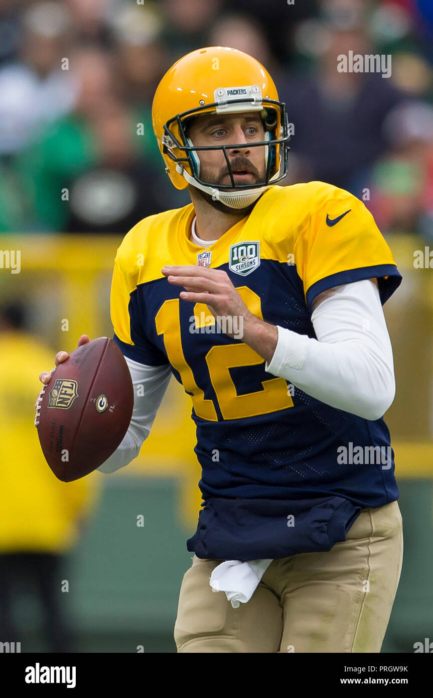 Green Bay, WI, USA. 30th Sep, 2018. Green Bay Packers quarterback Aaron