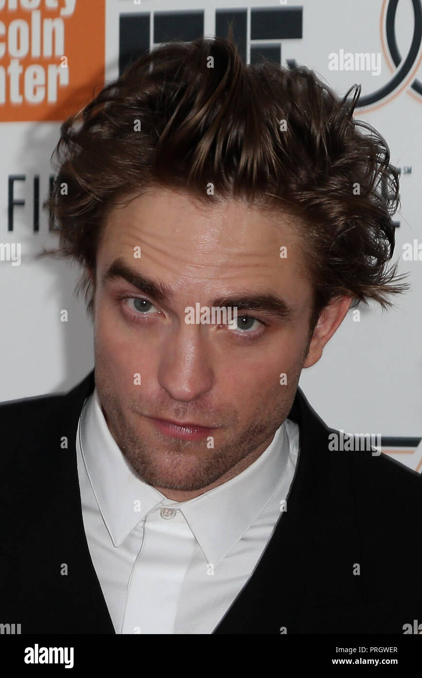 New York, USA. 2nd October, 2018. Actor Robert Pattinson attends the 'High Life' premiere at Alice Tully Hall on October 2, 2018 in New York City. Credit: AKPhoto/Alamy Live News Stock Photo