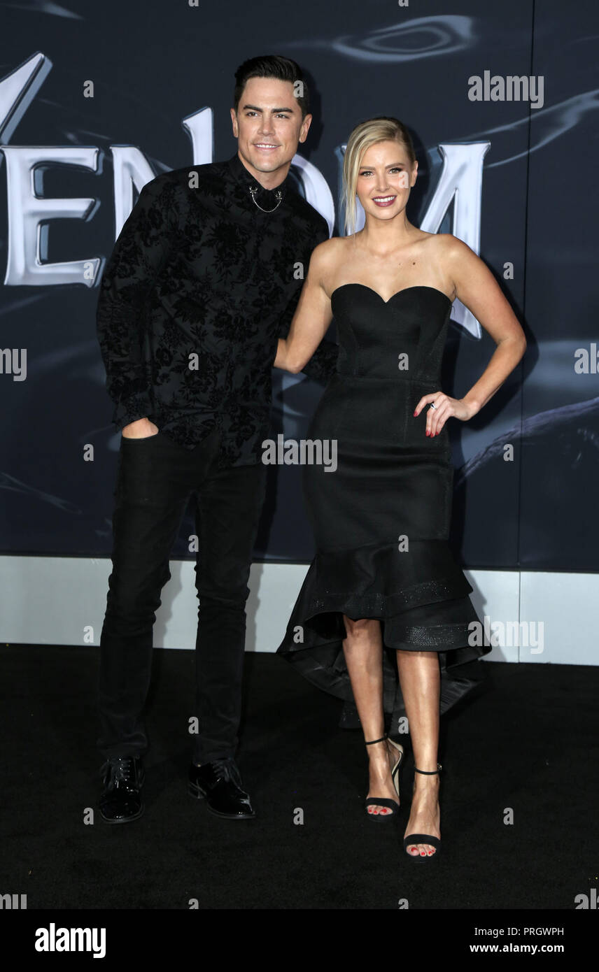 Westwood, Ca. 1st Oct, 2018. Tom Sandoval, Ariana Madix, at Premiere Of